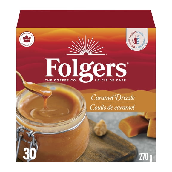 Folgers Caramel Drizzle K-Cup Coffee Pods 30 Pods