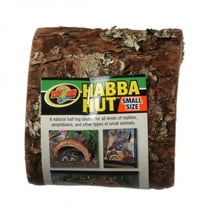 Zoo Med Habba Hut Natural Half Log Shelter for Reptiles, Amphibians, and Small Animals [shelters, Reptile Supplies] Small - 3 count
