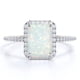thumbnail image 1 of JeenMata Anillo de Compromiso con Ópalo de Fuego Azul de Talla Esmeralda de 1,75 Uds en Oro Blanco de 18 K sobre Plata, 1 of 6