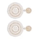 thumbnail image 2 of Pendientes colgantes Sunnimix Aretes colgantes con cuentas bohemios vintage blanco, 2 of 8