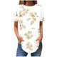 thumbnail image 2 of Fiudx Liquidación de Ahorros de Verano Top Suelto con Cuello Redondo y Estampado de Moda Informal de Verano para Mujer, 2 of 3