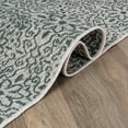 thumbnail image 4 of World Rug Gallery Contemporary Flowers Weather Resistant Reversible Indoor/Outdoor Area Rug - Green 2'x7', 4 of 8