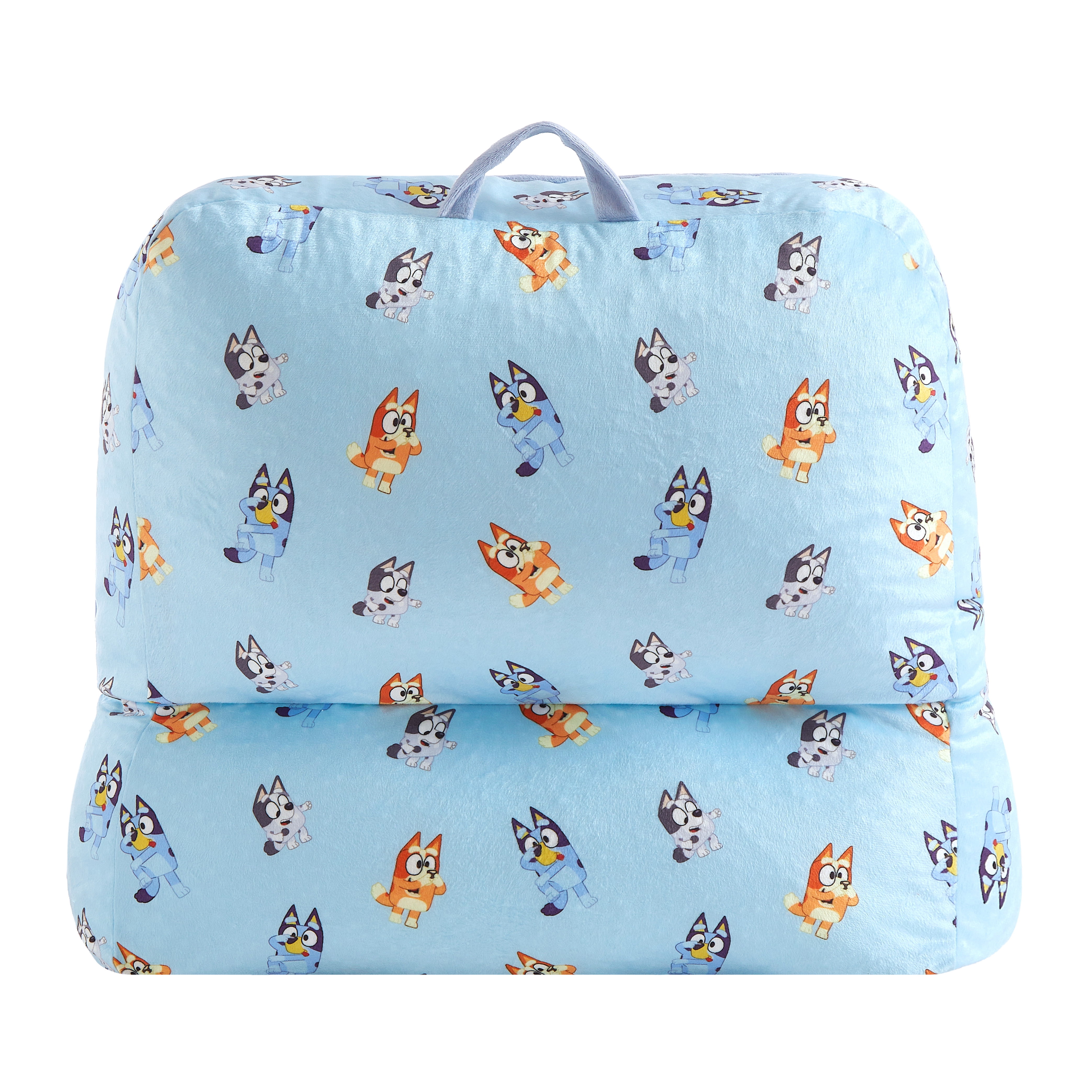 Bluey Toddler Bluey and Bingo Square Bean Bag Chair, Blue