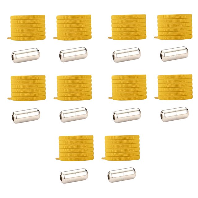 Esquirla Elastic CapsuleLock Shoe Laces Shoelace Replacement Running Elderly Size Yellow