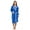 Blue, variant on Women’s Waffle Weave Robe Ladies Hooded Bathrobe 100% Terry Cotton Spa Robes Pink L