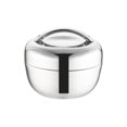 thumbnail image 1 of Naiovety Fiambrera aislada Contenedor de comida en forma de fruta de acero inoxidable Antiadherente Bento Redonda Mess Oficina Escuela al Cocina y Comedor 1.0L/mango plateado, 1 of 6