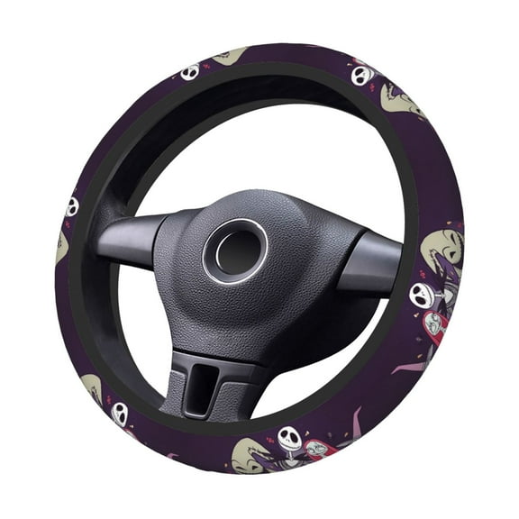 Oogie-Boogie Steering Wheel Cover Elastic Stretch Breathable Vehicle Steering Wheel Protector Car Interior Accessories
