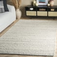 thumbnail image 2 of SAFAVIEH Natura Stephanie Distressed Wool Area Rug, Light Gray, 6' x 6' Square, 2 of 8
