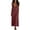 07-Wine, variant on Diufon Cotton Linen Dresses for Women Sleeveless Spaghetti Strap Dress Solid Color Long Dress with Pockets