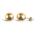 thumbnail image 2 of Ladies 9ct Gold Jewelco London Ball Bead Stud Earrings, 8mm, 2 of 4