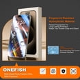 thumbnail image 4 of Protector de Pantalla OneFish para iPhone 16 Pro 6.3'' Paquete de 2, 4 of 9