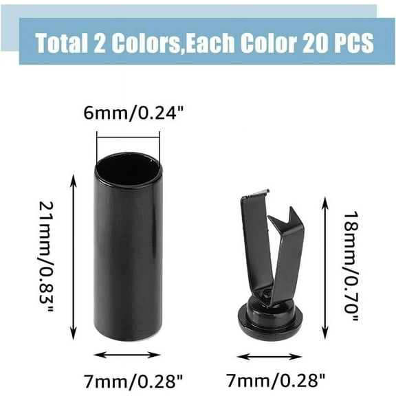 1box 40pcs 2 colors Spray Printed Alloy Aglets for Shoelaces Shoelace Tips Head Column Mixed color 21x7mm Inner Diameter: 6mm 20pcs/color