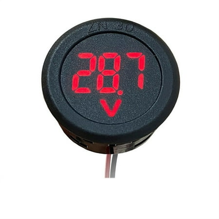 

Fule DC5-100V Digital Voltmeter LED Digital Display Round Car Voltmeter