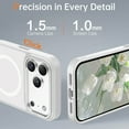 thumbnail image 3 of BENTOBEN Case for iPhone 17 Pro Max 6.9" Compatible with Mag-Safe Metal Frame Slim Tpu Pc Matte Shockproof White, 3 of 9