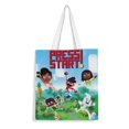 thumbnail image 1 of ¡Press Start! Bolso de tela con estampado de lienzo para mujer, bolsa de compras reutilizable y estética, con cremallera interior, regalo para mujer,38*45cm., 1 of 6