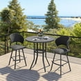 thumbnail image 7 of Vicllax Outdoor Round Bar Table Metal Modern Style for Porch Garden Balcony (Diameter 35.4"), 7 of 7