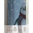 thumbnail image 6 of Christmas Winter Sheer Curtains 84 inches Long 2 Panels Set Snowflake Red Ball Funny Tiers Sheers Rod Pocket Small Window Short Curtains for Kitchen Cafe, Each 52" W x 84" L, 6 of 7