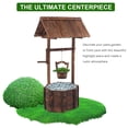 thumbnail image 2 of Outdoor Wishing Well Planter, Rustic Decorative Flower Beds with Protective Roof for Herbs, Veggies and Flower, Indoor Outdoor Standing Plants Flowerpot for Front Yard/Ornaments, SS2433, 2 of 8