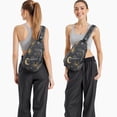 thumbnail image 3 of Astral Eclipse Sling Backpack Gothic Moon Star Celestial Cosmic Steampunk Dark Lunar Night Artistic Pattern Aesthetic Crossbody Bag, 3 of 3