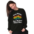 thumbnail image 3 of Two Moms are Better than One LGBTQ Women Crewneck Sweatshirt Brisco Brands L, 3 of 6