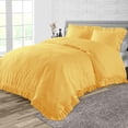 thumbnail image 1 of Twin/Twin XL Size Microfiber Duvet Cover Trimmed Ruffle Ultra Soft & Breathable 3 Piece Luxury Soft Wrinkle Free Cooling Sheet (1 Duvet Cover with 2 Pillowcases, Golden), 1 of 4
