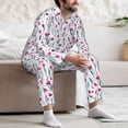 thumbnail image 7 of Naloa Tulips Flowers Men’s Pajamas Set - Long Sleeve Button Down Sleep Shirt and Pajama Bottoms Sleepwear Set-X-Large, 7 of 7