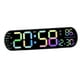 thumbnail image 4 of Reloj despertador digital Reloj LED Calendario Hora, Reloj de pared Pantalla grande Brillo ajustable para sala de estar Gimnasio Mesita de noche, 4 of 9