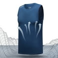 thumbnail image 7 of Wotryit Tank Tops Men Mens Ice Silk Clothes Mens Sports Tank Tops Large Wicking Sweatshirt Sleeveless Running Fitness Tank Tops Mens Tank Top Blue XL, 7 of 7