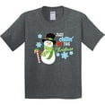 thumbnail image 3 of Inktastic Just Chillin' This Christmas Fun Snowman in Top Hat Youth T-Shirt, 3 of 5