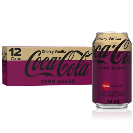 Coca-Cola Diet Zero Sugar Cherry Vanilla Soda Pop, 12 fl oz, 12 Pack Cans