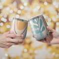 thumbnail image 2 of 12oz Stemless Wine Tumblers Orange Boho Abstract and Plant Pattern Vacuum Insulated Stainless Steel Travel Tumbler Cups Mug with Lid and Straw for Champaign,Cocktail,Beer with Cleaning Brush, 2 of 5
