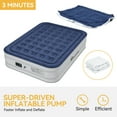 thumbnail image 4 of Queen Air Mattress, Custom-Fit Sheet, 3-Minute Rapid Inflation, Exceptional Durability, Sturdy Support up to 650lbs, 4 of 5