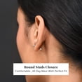 thumbnail image 2 of Poke Free Morro Redondo Pink Tourmaline 0.50 ctw Stud Earrings in Rhodium Over Sterling Silver, 2 of 10