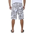thumbnail image 2 of RAW X Mens Belted 12.5" Inseam Knee Length Cargo Shorts, White Camo, 34, 2 of 6