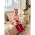 thumbnail image 4 of Loicainy Infant Baby Girl Christmas Outfit 3 6 12 18 Months Letter Romper Striped Shorts Headband Stockings Clothes Set, 4 of 9
