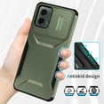thumbnail image 3 of for Motorola Moto G 5G 2023, Luxury Sliding Camera Cover Soft TPU + Hard PC Shockproof Drop Protective Hybrid Stylish Ultra Slim Frosted Anti-slip Grip Case for Moto G 5G 2023, Darkgreen, 3 of 7
