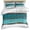 Turquoise, variant on 3 Piece Turquoise Teal Duvet Cover Set Queen Size, Microfiber Comforter/Quilt Cover with Corner Ties and 2 Pillowcases, Farmhouse Retro Ombre Wooden Grain All Season Soft Bedding with Zipper Closure
