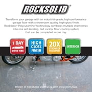 Black, Rust-Oleum RockSolid High Gloss Polycuramine Garage Floor Coating Kit-60003, 76 oz