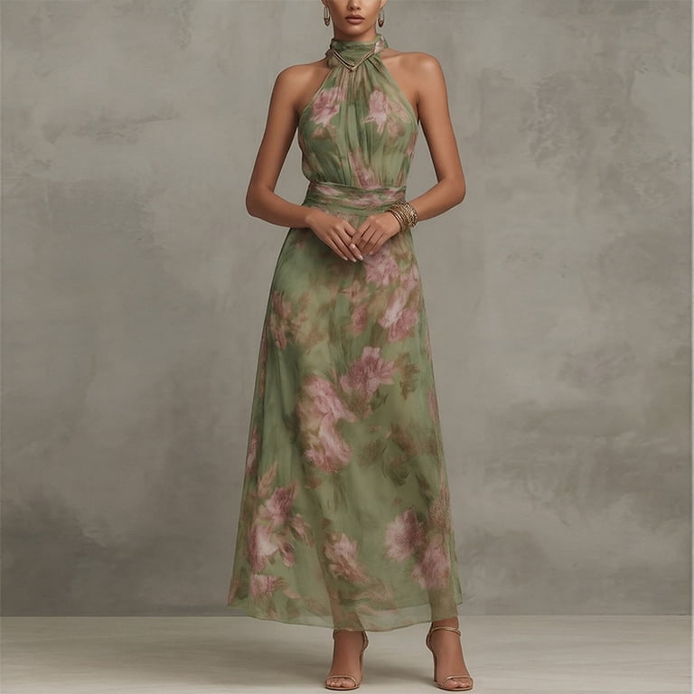 olive green flowy dress Lulus | Olive Green Pleated Long Sleeve Maxi Dress | Womens | XX-Small (Available in 3X, M)