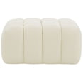 thumbnail image 4 of SAFAVIEH Couture Calyna Modern Boucle Tufted Ottoman, Cream, 4 of 8