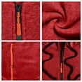 thumbnail image 5 of Delconic Mens Zip Up Hoodie Jacket Long Sleeve Drawstring Hood Sweatshirt with Multiple Zipper Pockets Casual Active Outerwear Red 3XL, 5 of 9