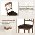 thumbnail image 5 of Giantex Farmhouse Dining Chairs Set of 2, Modern Kitchen Chairs w/Elegant Hollowed backrest, Upholstered Seat, Walnut, 5 of 6