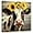 Cow with Sunflower Flower Picture, variant on ZHONGYUTONG Funny Cow Canvas Wall Art Cute Cow Face Picture Animal Paintings Prints Rustic Farmhouse Wall Decor Framed (12.00" x 12.00")