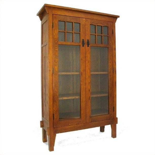 Wayborn 4 Shelf Barrister Bookcase In, Skinny Bookcase With Glass Doors