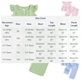 thumbnail image 2 of BLVB Baby Girls Summer 2 Piece Outfits Ruffle Sleeve Button up Tops Plaid Pants Spring Toddler Girl Clothes, 2 of 5