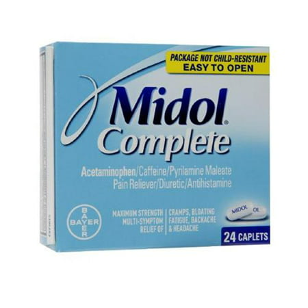 Midol Menstrual Complete Caplets 24 ea (Pack of 2)