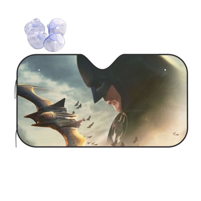 Batman Windshield Sun Shade Foldable Car Front Window Sunshade For Car Suv Trucks Vans - Best Heat Shield Blocker Visor Cover Blocks Uv Rays And Keeps Your Vehicle Cool-Medium