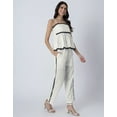 thumbnail image 3 of Moomaya Chic Cotton Co-ord Set, Sleeveless Elegance with Zigzag Lace & Pocketed Pants for Summer Fun, 3 of 9