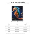 thumbnail image 5 of Hirioo Yellow Fish Seahorse for Flannel Blanket, Cozy and Warm Throw for Bed or Couch ,Perfect for All Seasons-50"x40", 5 of 6