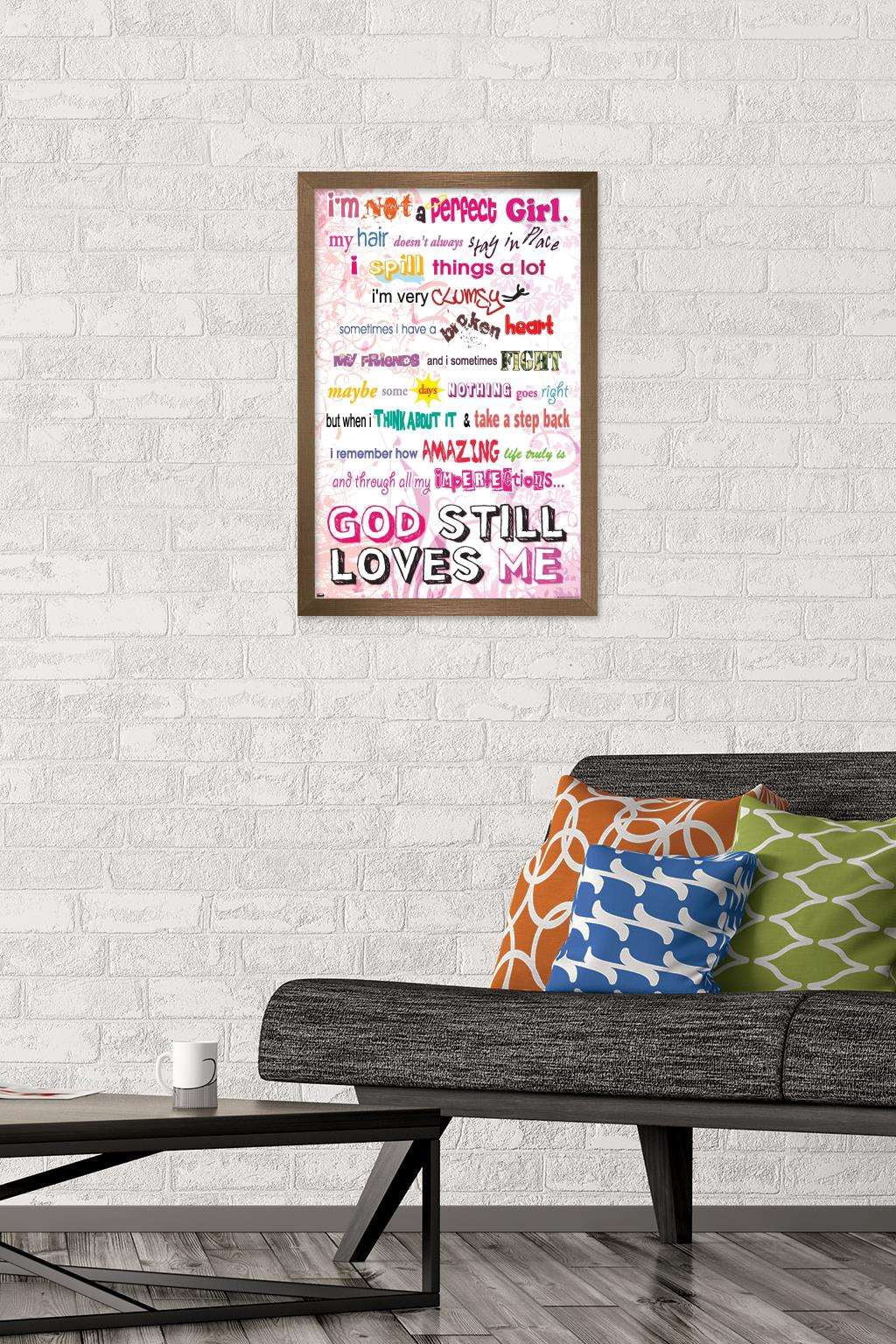 I'm Not Perfect Wall Poster, 14.725" x 22.375", Framed